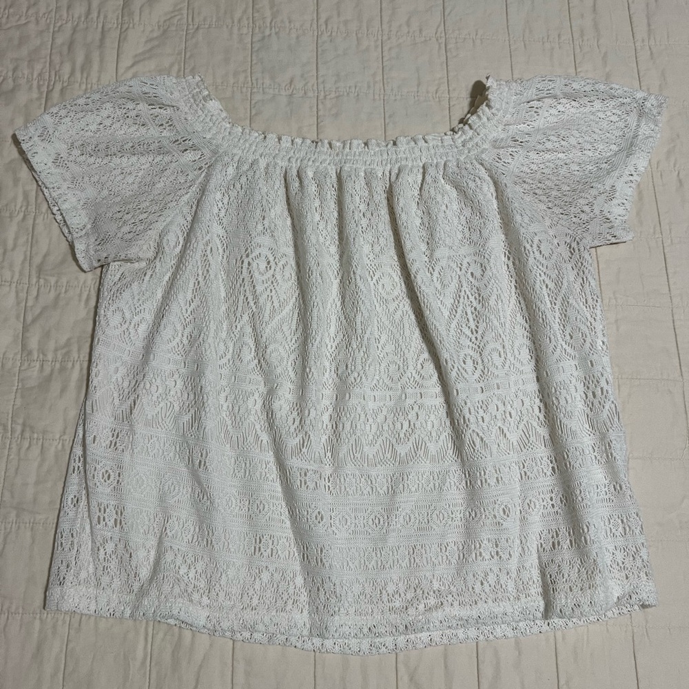 H&M Lacey White Top